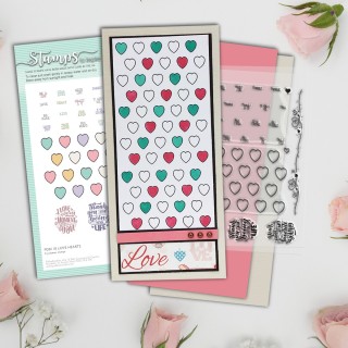 (PD8118)Polkadoodles Love Hearts Clear Stamps