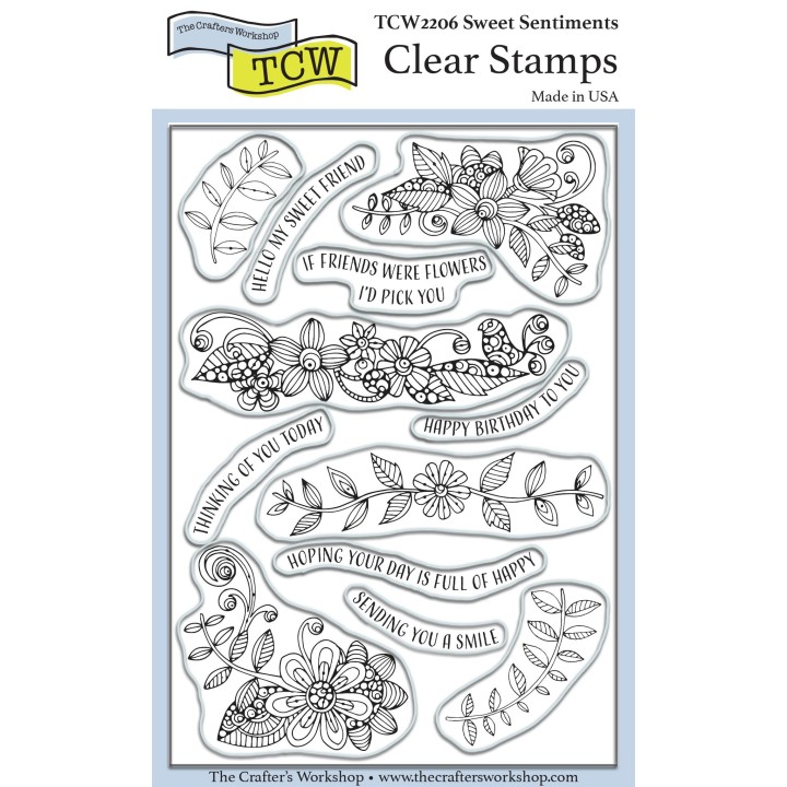 (TCW2206)The Crafter's Workshop Sweet Sentiments 4x6 Inch Clear Stamp