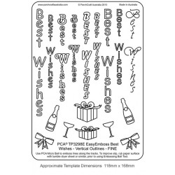 (TP3298E)EMBOSSING Easy Emboss "Best Wishes" Vertical Outlines -
