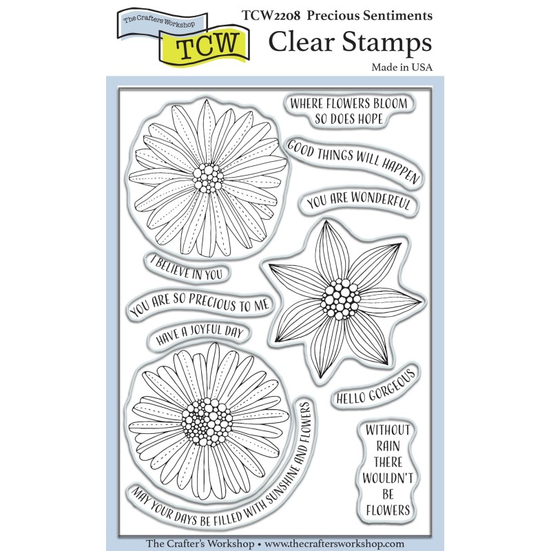 (TCW2208)The Crafter's Workshop Precious Sentiments 4x6 Inch Clear Stamp