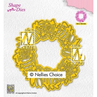 (SD188)Nellie's Shape Dies Easter wreath