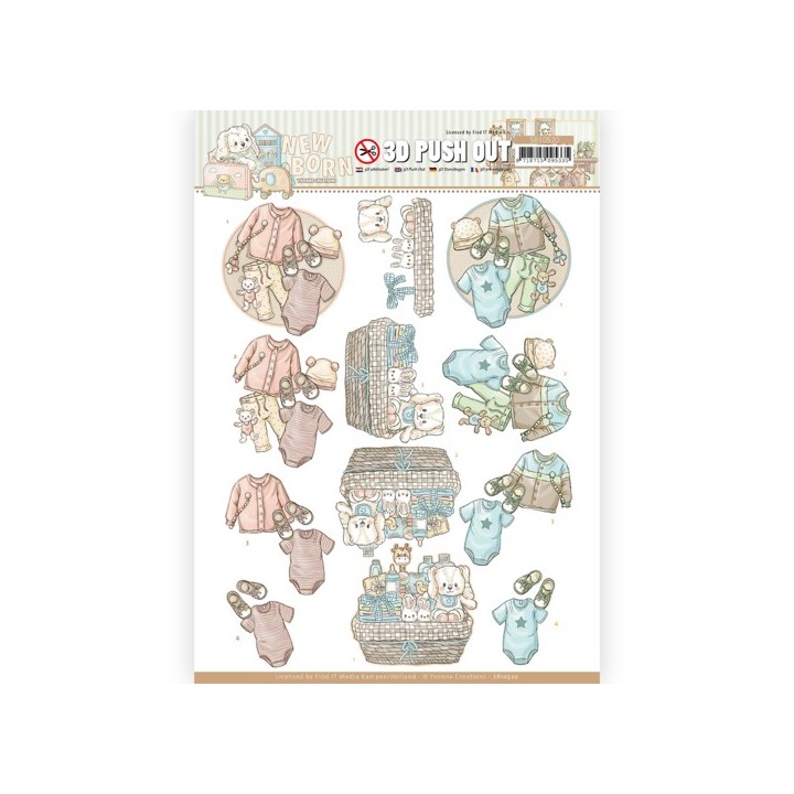 (SB10520)3D Push Out - Yvonne Creations - Newborn - Baby Clothes