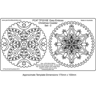 (TP3310E)EMBOSSING EasyEmboss Christmas Coaster Set 2