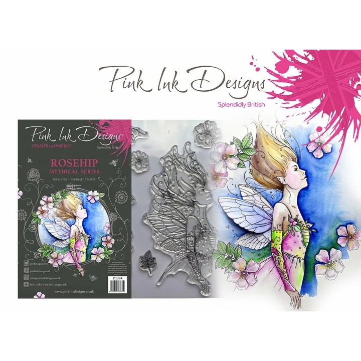 (PI094)Pink Ink Designs Clear stamp set Rosehip