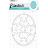 (STENCILSL386)Studio Light Cutting and Embossing Die Small shape oval puzzle Essentials nr.386