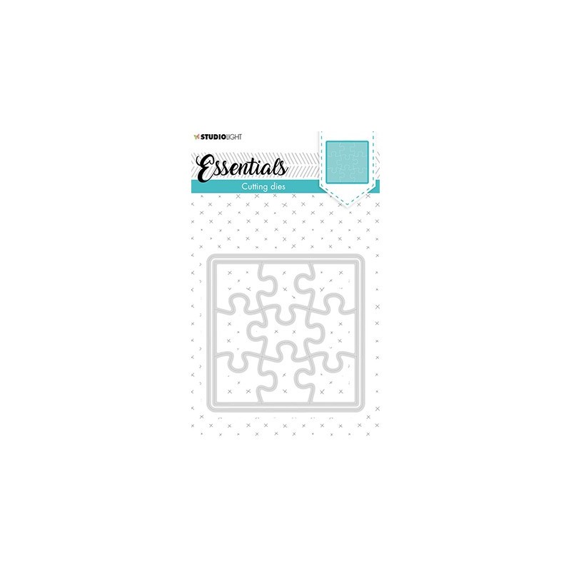(STENCILSL388)Studio Light Cutting and Embossing Die Small shape square puzzle Essentials nr.388