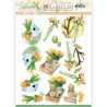 (SB10528)3D Push Out - Jeanine's Art – Welcome Spring - Orange Tulips