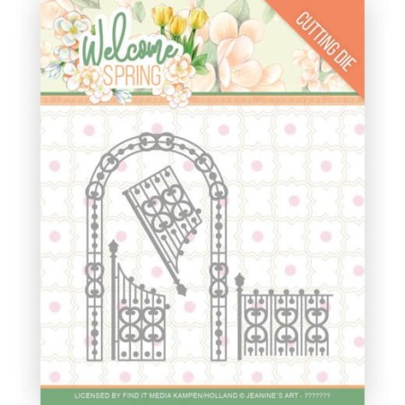(JAD10113)Dies - Jeanine's Art - Welcome Spring - Arch and Fence
