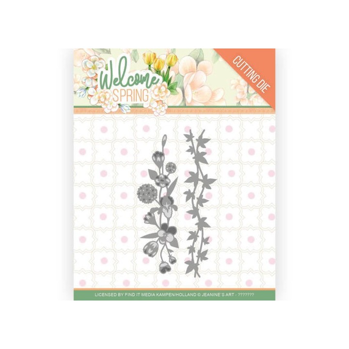 (JAD10114)Dies - Jeanine's Art - Welcome Spring - Flowers and Leaf Borders