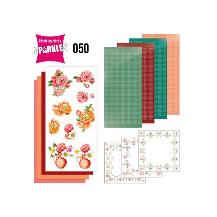 (SPDO050)Sparkles Set 50 -  Jeanine's Art - Orange Flowers