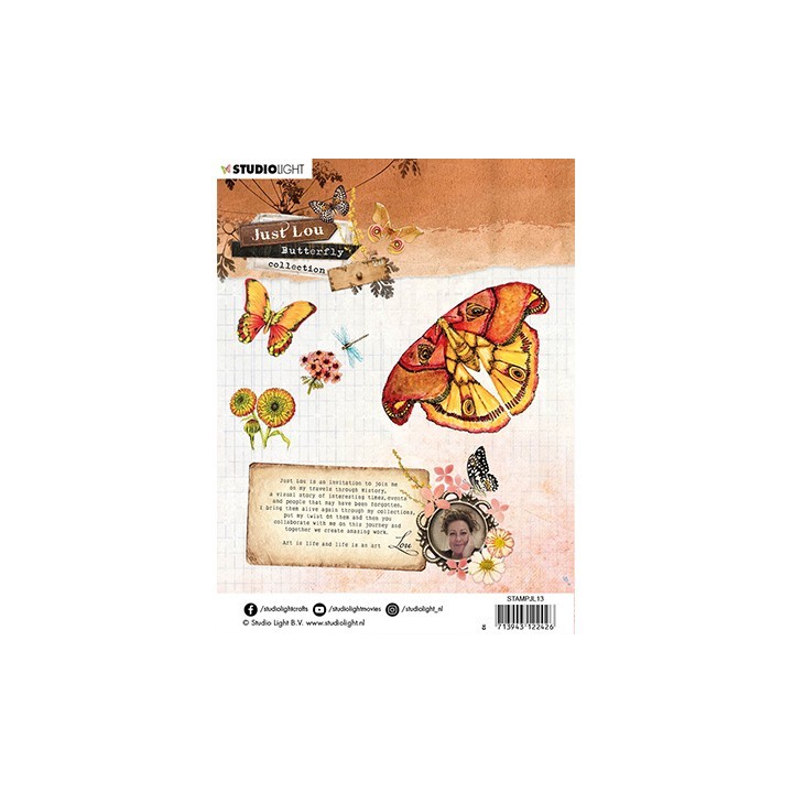 (STAMPJL13)Studio light Clear Stamp  Just Lou - Butterfly Collection nr.13