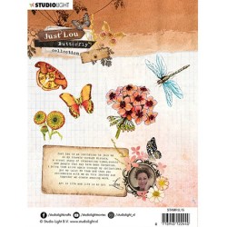 (STAMPJL15)Studio light Clear Stamp  Just Lou - Butterfly Collection nr.15
