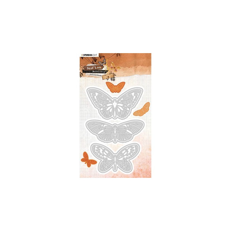 (STENCILJL18)Studio Light Cutting and Embossing Die Just Lou Butterfly Collection nr.18
