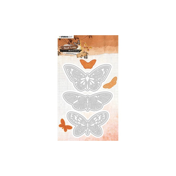 (STENCILJL18)Studio Light Cutting and Embossing Die Just Lou Butterfly Collection nr.18