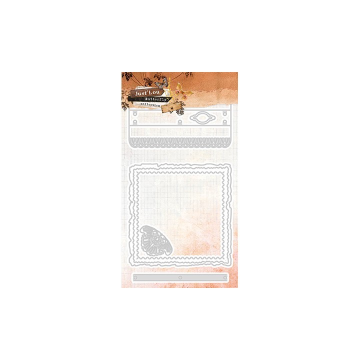 (STENCILJL23)Studio Light Cutting and Embossing Die Just Lou Butterfly Collection nr.23