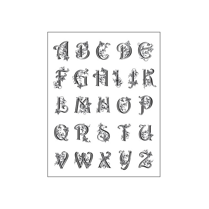 (4003 045 00)Clear stamps set baroc alphabet