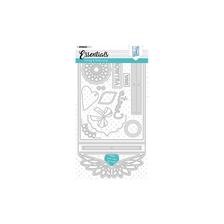 (STENCILSL380)Studio Light Cutting and Embossing Die Journal Essentials nr.380