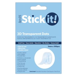 (STI 101252)3D Transparent Dots (300pcs) - 3mm Extra Small