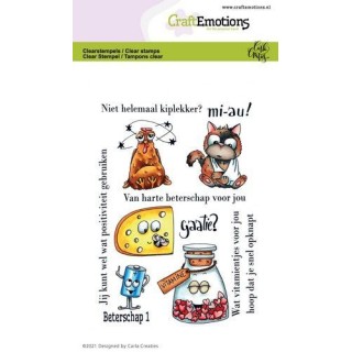 (1509)CraftEmotions clearstamps A6 - beterschap 1 Carla Creaties