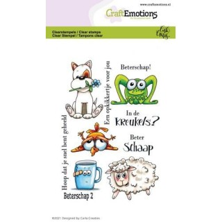 (1510)CraftEmotions clearstamps A6 - beterschap 2 Carla Creaties