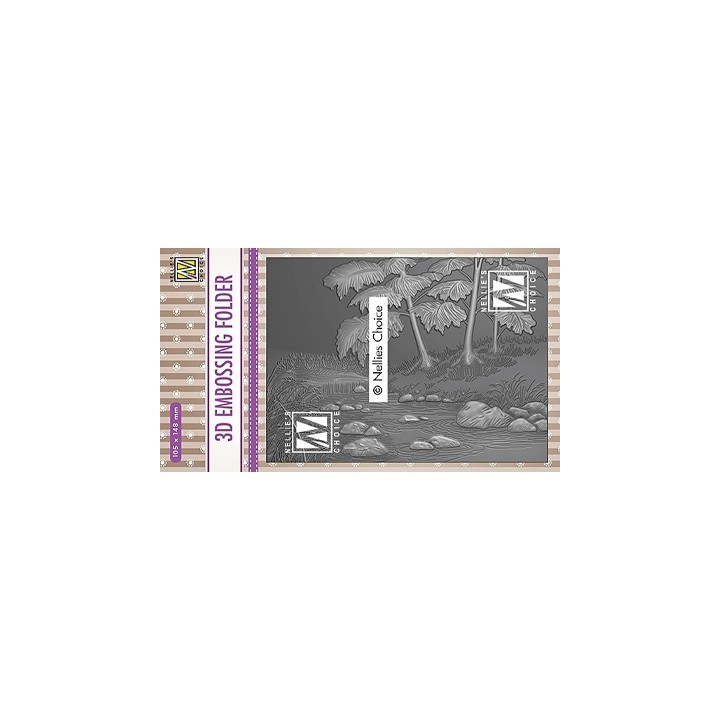 (EF3D018)Nellie's Choice Embossing folder Waterfall