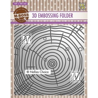 (EF3D022)Nellie's Choice Embossing folder Grow rings