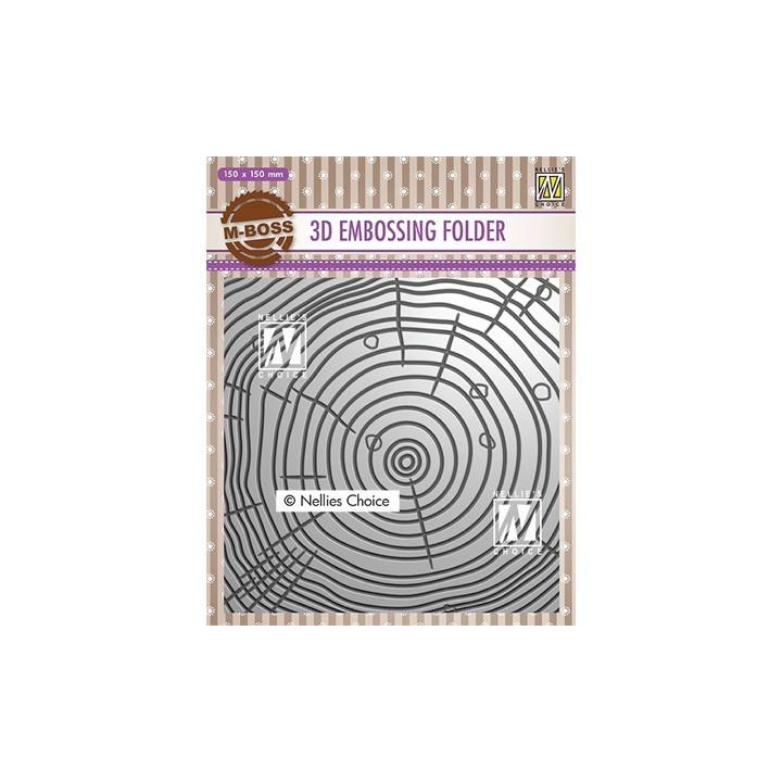 (EF3D022)Nellie's Choice Embossing folder Grow rings