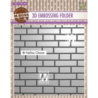 (EF3D023)Nellie's Choice Embossing folder Brick-wall