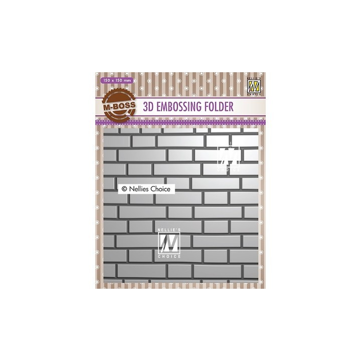 (EF3D023)Nellie's Choice Embossing folder Brick-wall