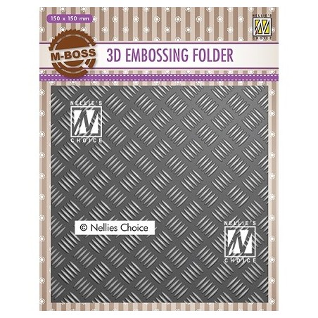 (EF3D024)Nellie's Choice Embossing folder Strip pattern-1