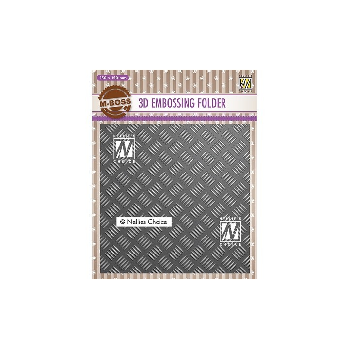 (EF3D024)Nellie's Choice Embossing folder Strip pattern-1