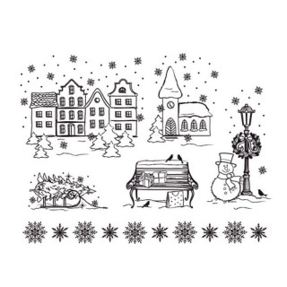 (4003 067 00)Clear stamps set snowscape
