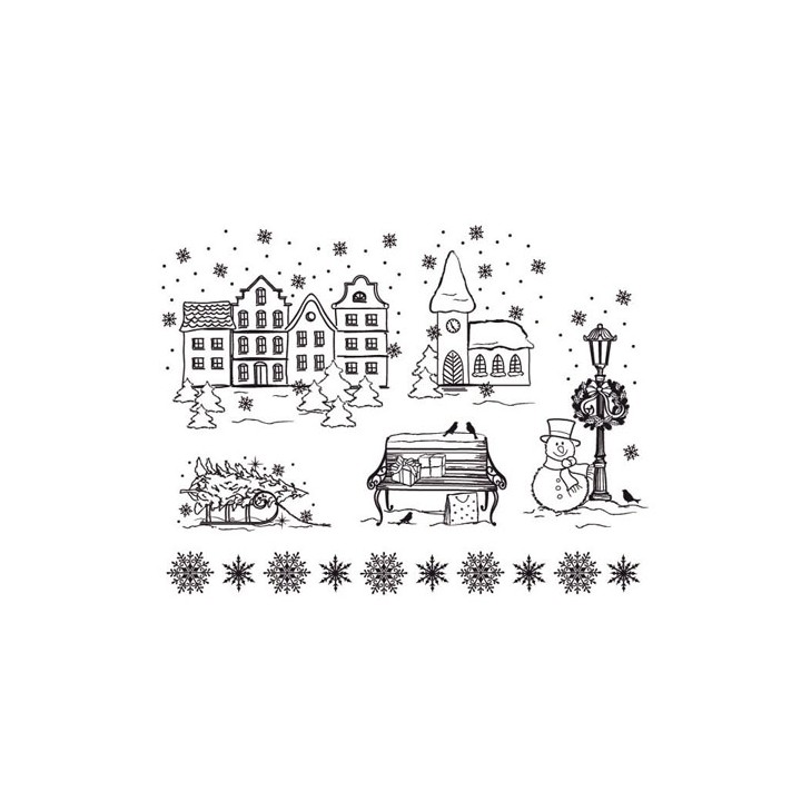 (4003 067 00)Clear stamps set snowscape