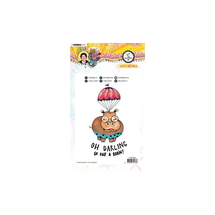 (STAMPBM63)Studio light Clear Stamp, Goofy animals Marlene's World nr.63