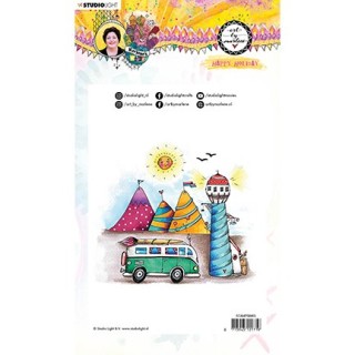 (STAMPBM65)Studio light Clear Stamp, Happy holiday Marlene's World nr.65