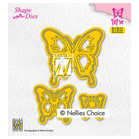 (SD196)Nellie's shape dies Butterflies
