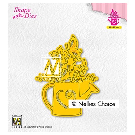 (SD197)Nellie's shape dies Wateringcan with flowers