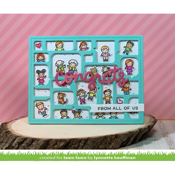 (LF2506)Lawn Fawn Tiny Friends Clear Stamps