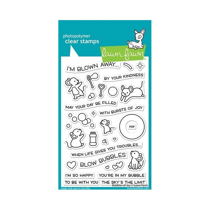 (LF2500)Lawn Fawn Bubbles of Joy Clear Stamps