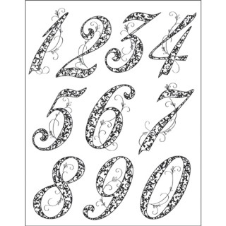 (4003 042 00)Clear stamps set large numbers