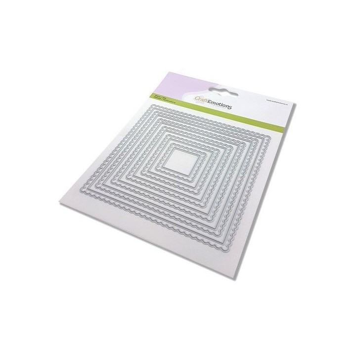 (115633/0952)CraftEmotions Big Nesting Die - scalop vierkanten Card 150x160 - scalop 6,5 - 15cm