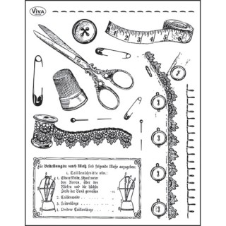 (4003 083 00)Clear stamps set vintage sewing