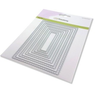 (115633/0953)CraftEmotions Big Nesting Die - scalop rechthoeken Card 150x160 - scalop 8 - 15cm