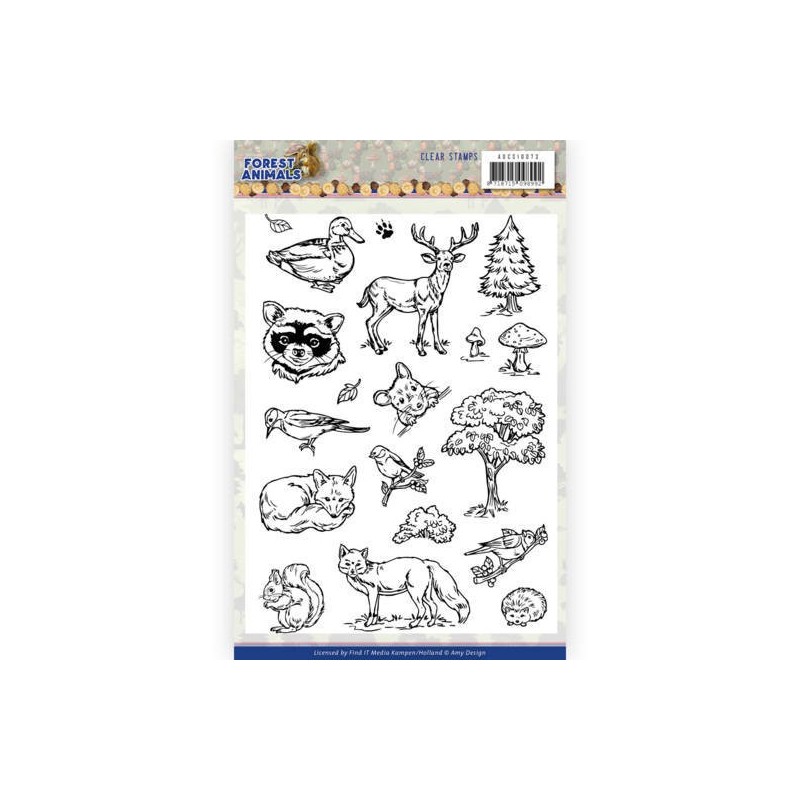 (ADCS10073)Clear Stamps - Amy Design - Forest Animals