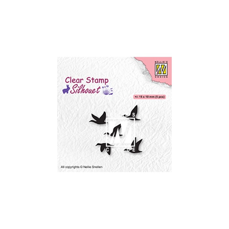 (SIL081)Nellie`s Choice Clearstamp - Flying birds