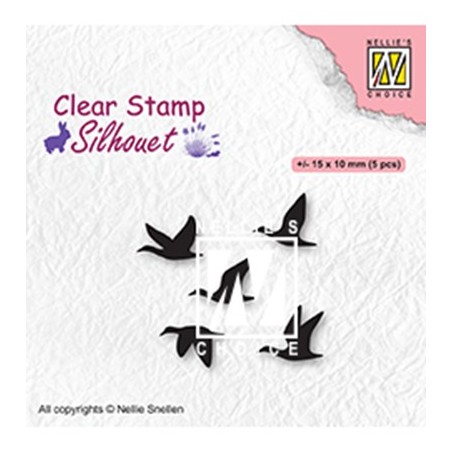 (SIL081)Nellie`s Choice Clearstamp - Flying birds