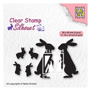 (SIL082)Nellie`s Choice Clearstamp - Rabbits