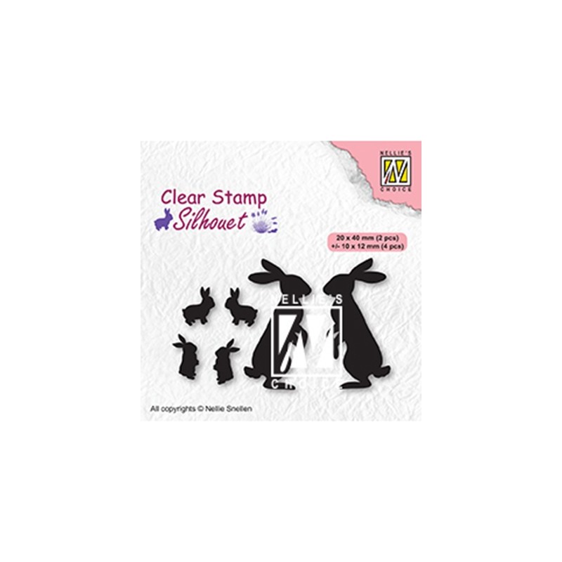 (SIL082)Nellie`s Choice Clearstamp - Rabbits
