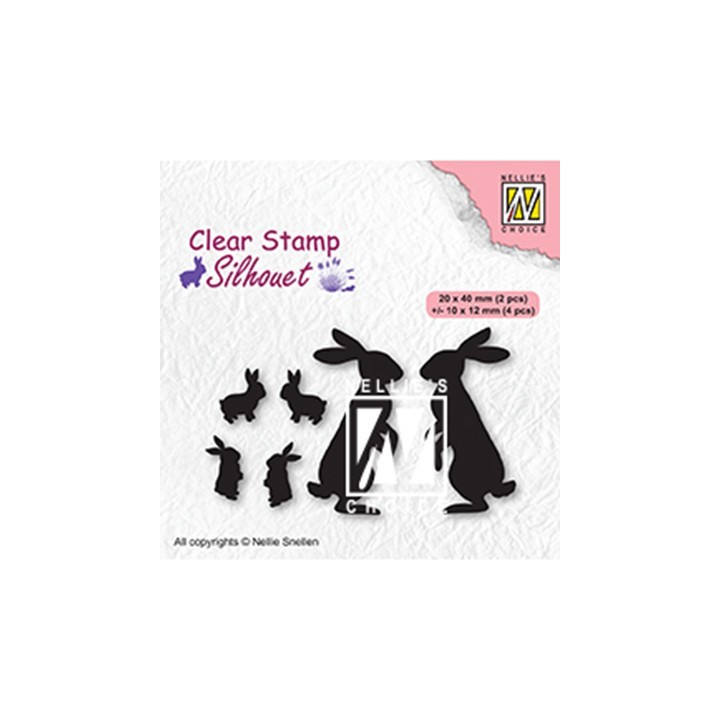 (SIL082)Nellie`s Choice Clearstamp - Rabbits