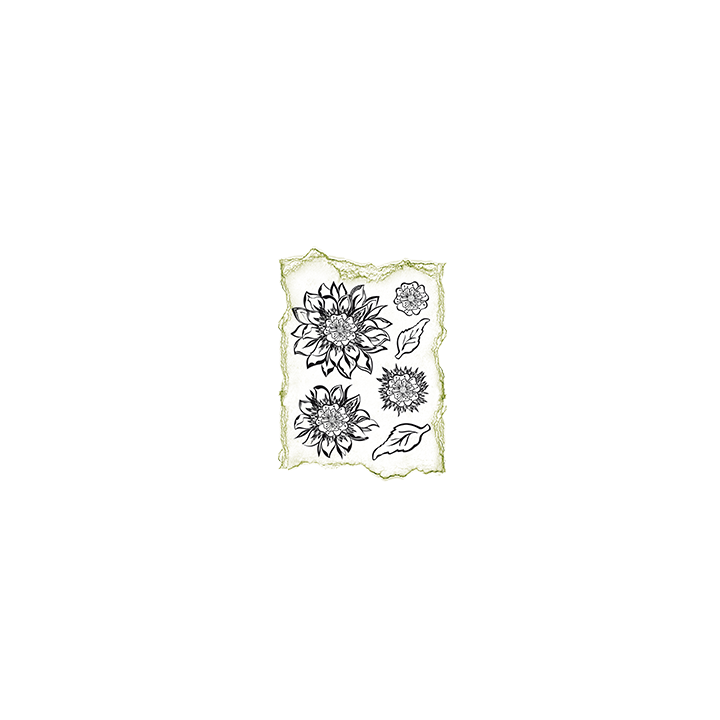 (4003 028 00)Clear stamps set flowers 3D